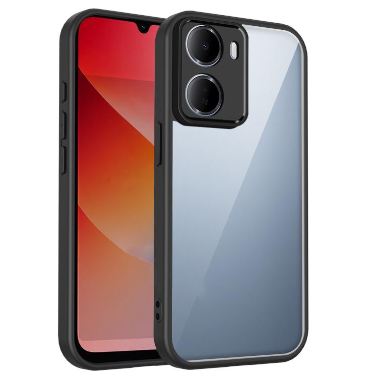 Shockproof matte phone case in black with two camera cutouts and raised edges