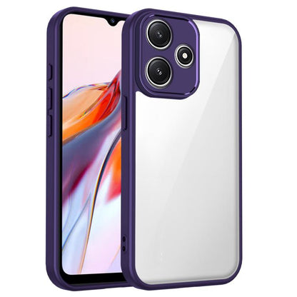 Matte shockproof phone case with dual camera cutouts, deep purple hard shell