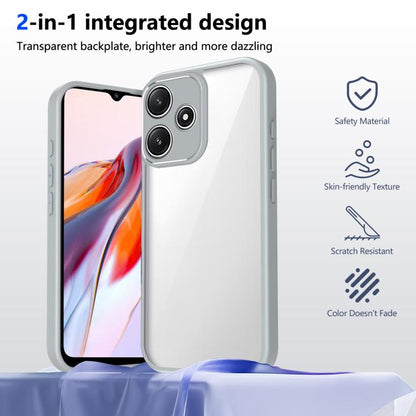 Matte shockproof phone case, light grey back with camera cutouts