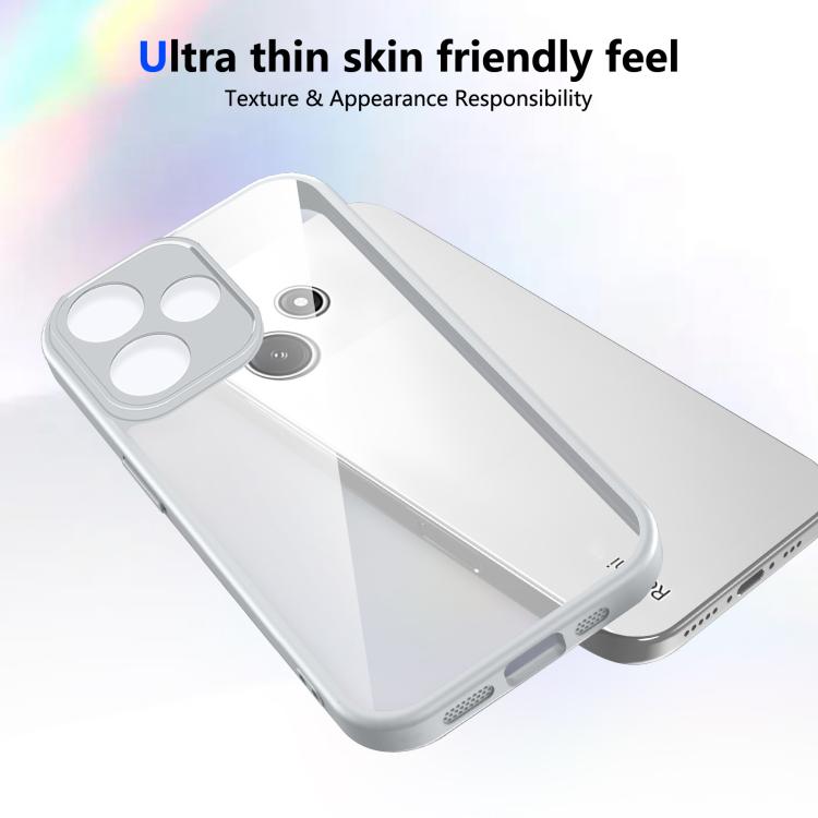 Ultra-thin shockproof phone case, translucent grey frame with camera openings