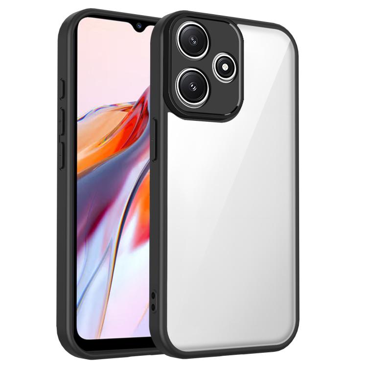 Matte shockproof phone case with dual camera cutouts, black hard shell