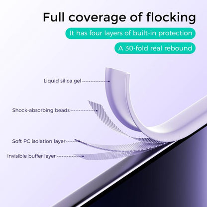 Lilac liquid silicone phone case with MagSafe ring and four-layer protection design