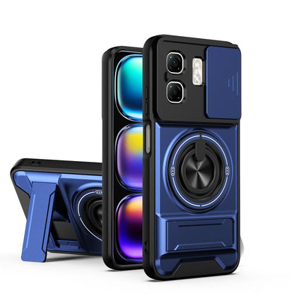 Lens Sliding Window Multifunctional Magnetic Shockproof Phone Case, For Infinix Hot 70 4G, For Infinix Hot 60 Pro+ 4G, For Infinix Hot 60 Pro 4G, For Infinix Hot 50 Pro 4G, For Infinix Smart 9 / Hot 50i, For Infinix Hot 50 4G, For Infinix Hot 50 5G    ...