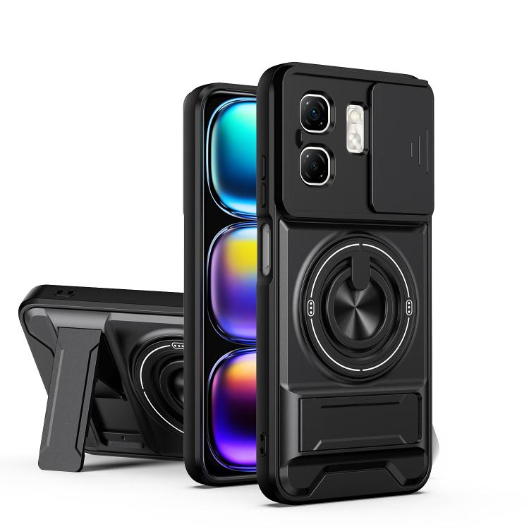 Lens Sliding Window Multifunctional Magnetic Shockproof Phone Case, For Infinix Hot 70 4G, For Infinix Hot 60 Pro+ 4G, For Infinix Hot 60 Pro 4G, For Infinix Hot 50 Pro 4G, For Infinix Smart 9 / Hot 50i, For Infinix Hot 50 4G, For Infinix Hot 50 5G    ...