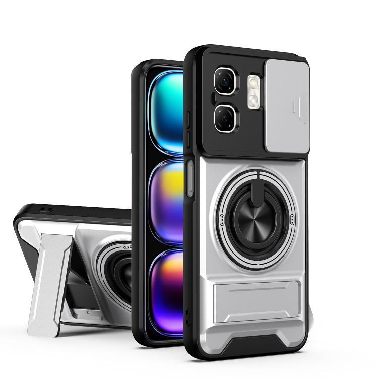 Lens Sliding Window Multifunctional Magnetic Shockproof Phone Case, For Infinix Hot 70 4G, For Infinix Hot 60 Pro+ 4G, For Infinix Hot 60 Pro 4G, For Infinix Hot 50 Pro 4G, For Infinix Smart 9 / Hot 50i, For Infinix Hot 50 4G, For Infinix Hot 50 5G    ...