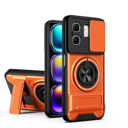 Lens Sliding Window Multifunctional Magnetic Shockproof Phone Case, For Infinix Hot 70 4G, For Infinix Hot 60 Pro+ 4G, For Infinix Hot 60 Pro 4G, For Infinix Hot 50 Pro 4G, For Infinix Smart 9 / Hot 50i, For Infinix Hot 50 4G, For Infinix Hot 50 5G    ...
