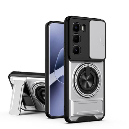 Lens Sliding Window Multifunctional Magnetic Shockproof Phone Case, For Infinix Hot 70 4G, For Infinix Hot 60 Pro+ 4G, For Infinix Hot 60 Pro 4G, For Infinix Hot 50 Pro 4G, For Infinix Smart 9 / Hot 50i, For Infinix Hot 50 4G, For Infinix Hot 50 5G    ...