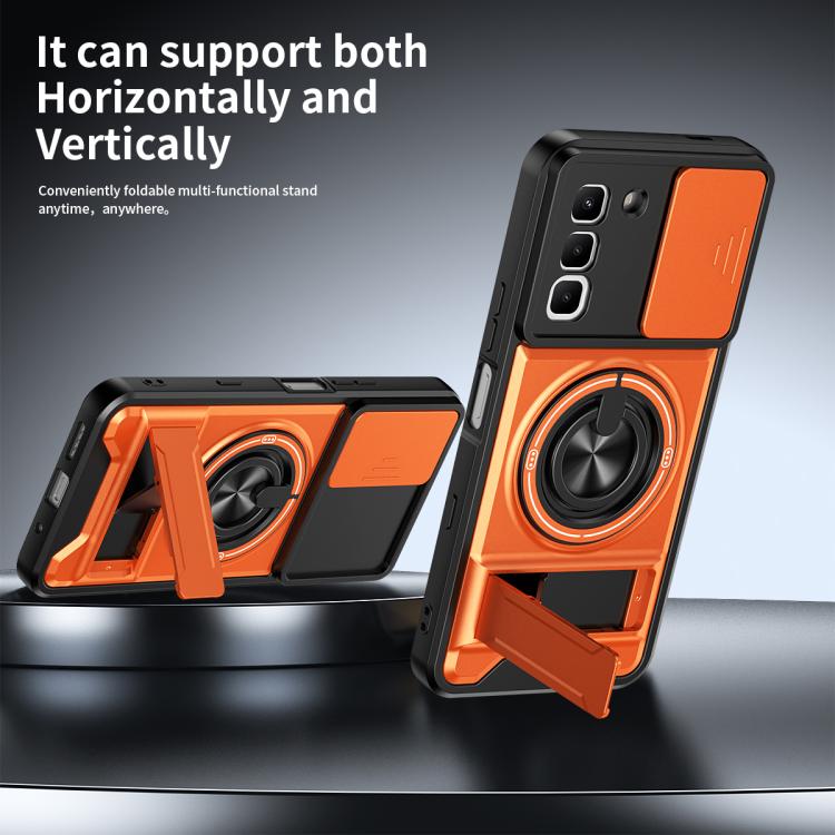 Lens Sliding Window Multifunctional Magnetic Shockproof Phone Case, For Infinix Hot 70 4G, For Infinix Hot 60 Pro+ 4G, For Infinix Hot 60 Pro 4G, For Infinix Hot 50 Pro 4G, For Infinix Smart 9 / Hot 50i, For Infinix Hot 50 4G, For Infinix Hot 50 5G    ...