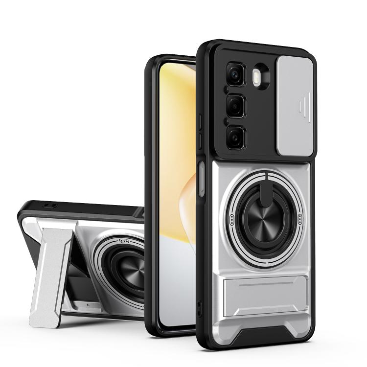Lens Sliding Window Multifunctional Magnetic Shockproof Phone Case, For Infinix Hot 70 4G, For Infinix Hot 60 Pro+ 4G, For Infinix Hot 60 Pro 4G, For Infinix Hot 50 Pro 4G, For Infinix Smart 9 / Hot 50i, For Infinix Hot 50 4G, For Infinix Hot 50 5G    ...