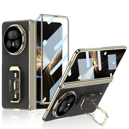 GKK Magnetic Folding Hinge Leather Phone Case with Wristband & Rotating Holder, For Honor Magic V5