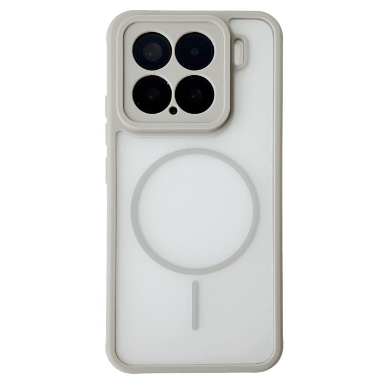 Magnetic phone case with cooling ring design, translucent white back and camera cutouts