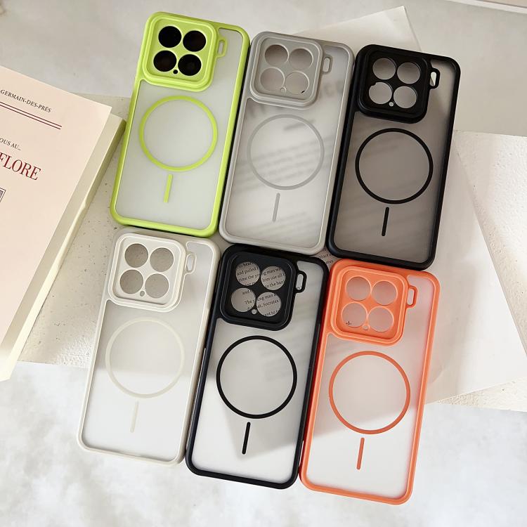 Magnetic phone case set with circular ring stand, multiple colors and camera cutouts