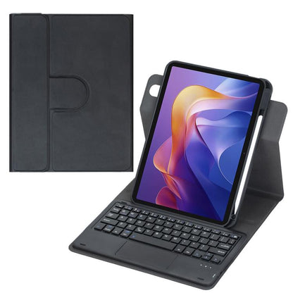 360-degree Rotation Bluetooth Keyboard Leather Tablet Case with Touchpad, For Xiaomi Redmi Pad 2