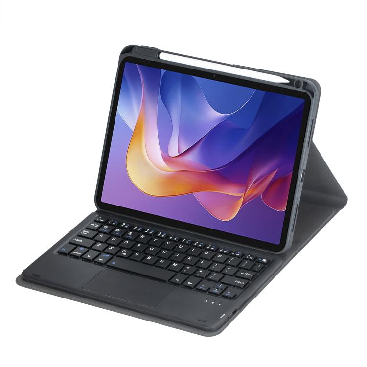 360-degree Rotation Bluetooth Keyboard Leather Tablet Case with Touchpad, For Xiaomi Redmi Pad 2