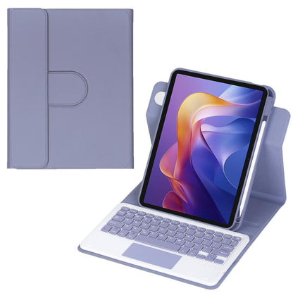 360-degree Rotation Bluetooth Keyboard Leather Tablet Case with Touchpad, For Xiaomi Redmi Pad 2