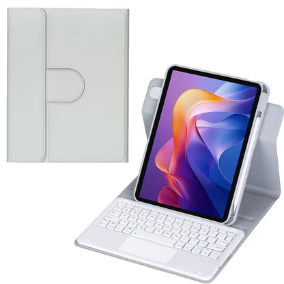 360-degree Rotation Bluetooth Keyboard Leather Tablet Case with Touchpad, For Xiaomi Redmi Pad 2