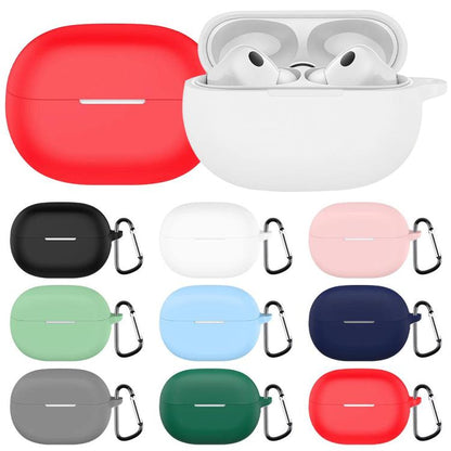 Solid Color Silicone Earphone Protective Case with Buckle, For Huawei FreeBuds Pro 5