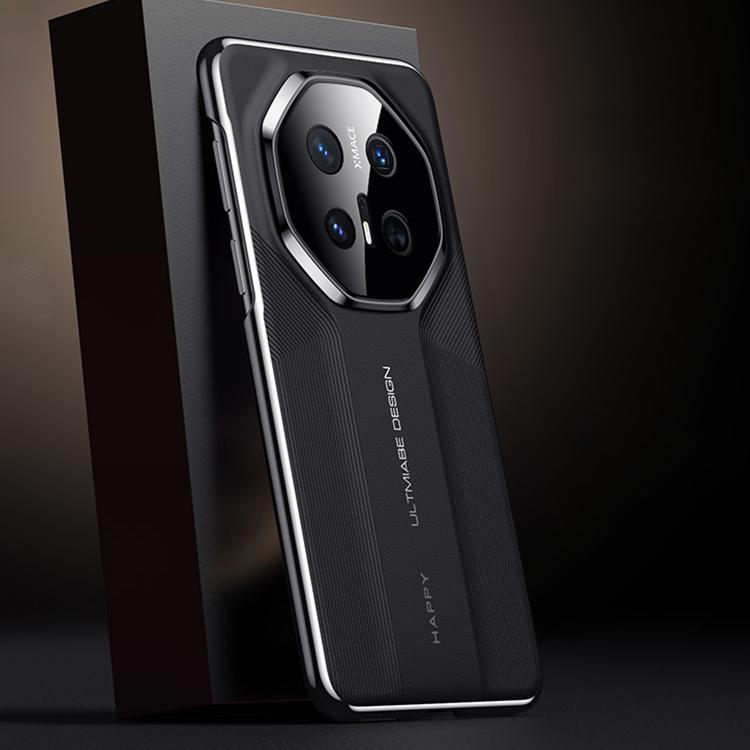 Slim phone case with camera cutouts, black textured finish, raised camera frame