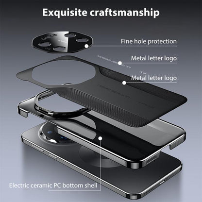 Black hybrid phone case with protective back and side cover parts in view