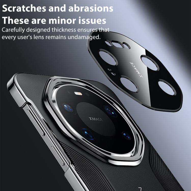 Black hybrid vegan leather phone case with raised camera ring and lens protection frame