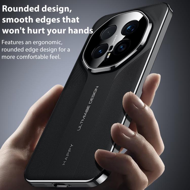 Black hybrid phone case with textured back and rounded raised camera ring cutout