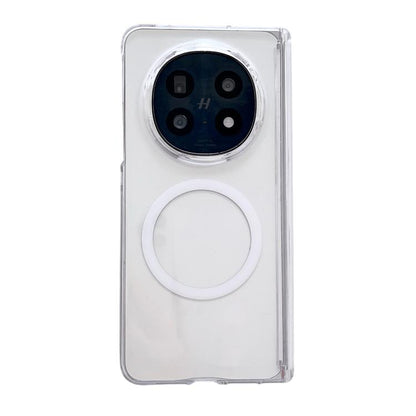 Clear phone case with magnetic circle ring and camera lens cutout