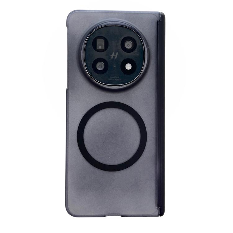 Matte black phone case with magnetic circle ring and camera cutouts