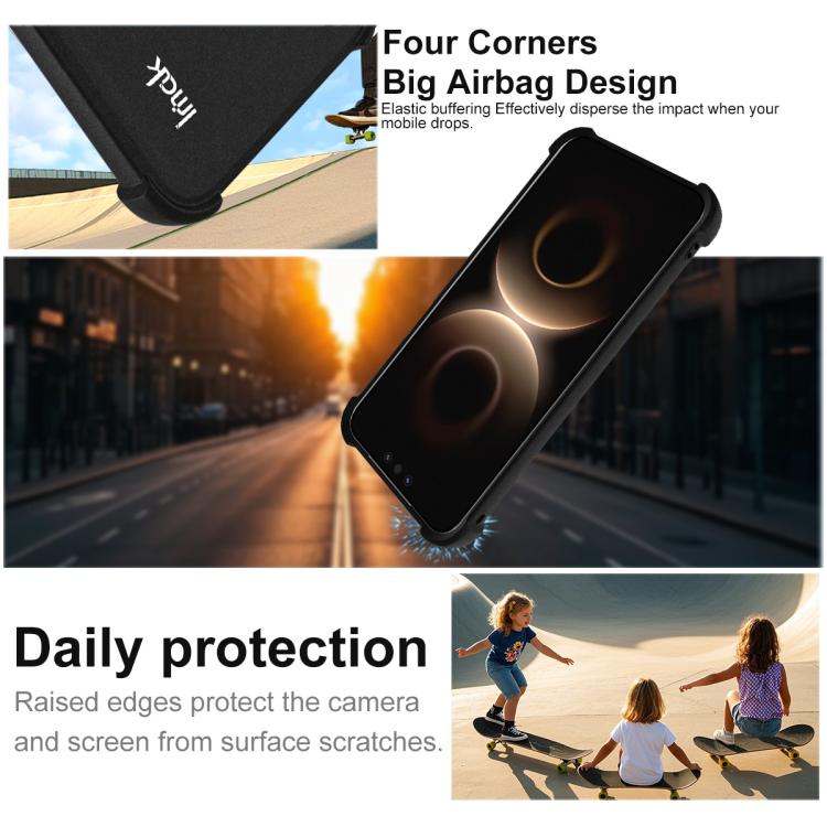 Shockproof TPU phone case with four-corner airbag design for impact protection