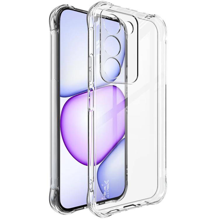 Transparent TPU shockproof phone case with airbag-style bumper, full phone coverage