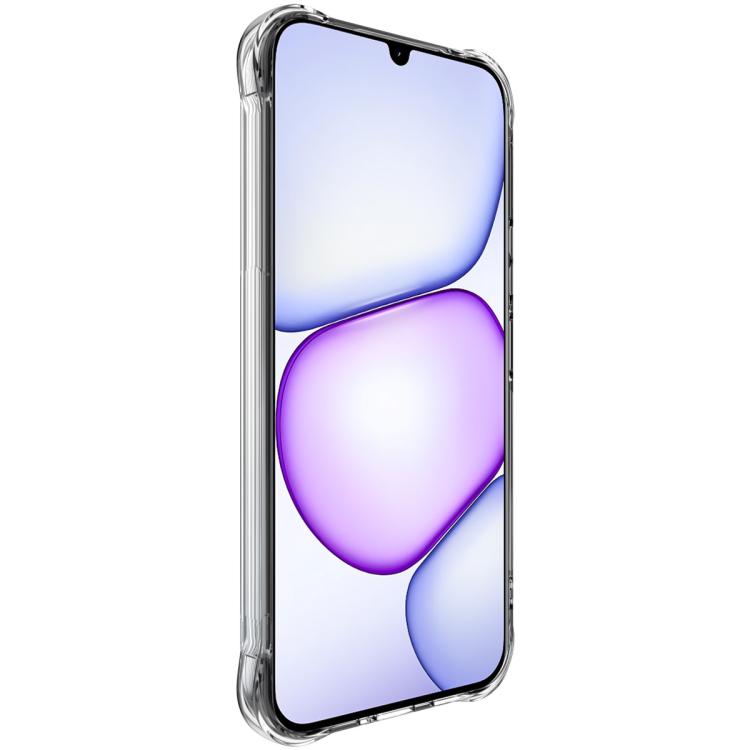 Transparent clear TPU phone case with airbag bumper edges, slim protective fit