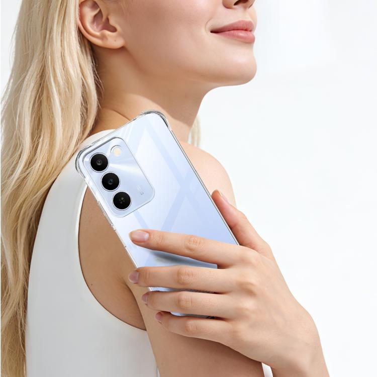 Transparent TPU phone case covering the back and sides with camera protection