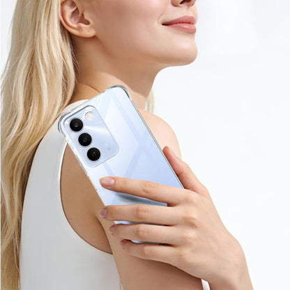 Transparent TPU phone case covering the back and sides with camera protection
