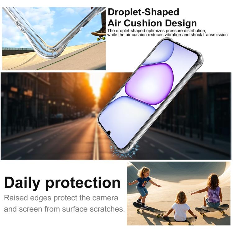 Transparent TPU phone case with raised shock-absorbing corners for drop protection