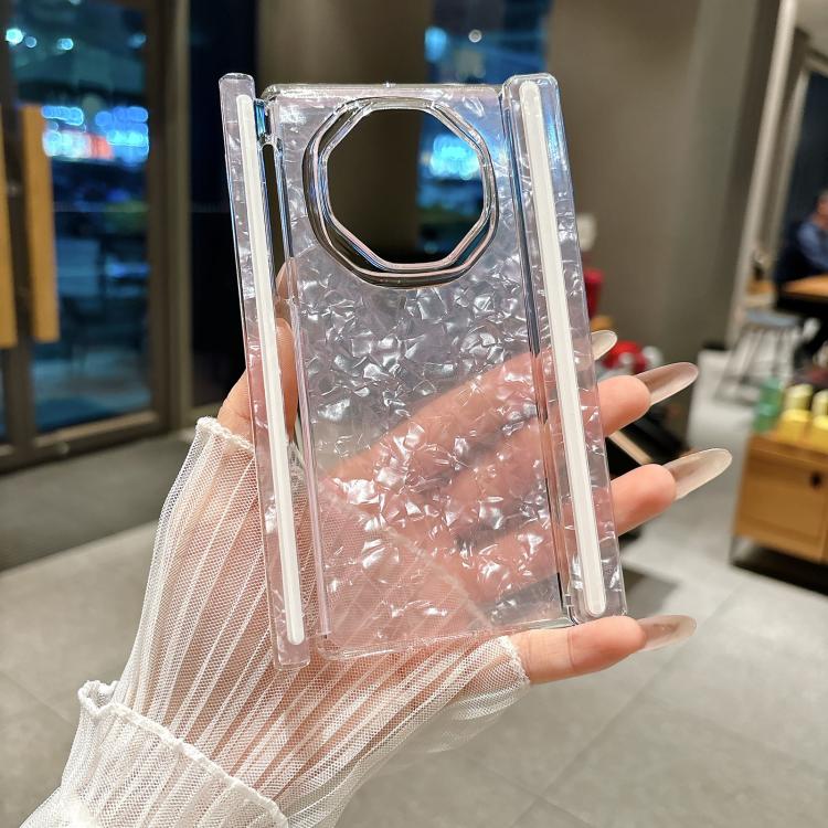 Shell Patterned Double Axis Folding Phone Case, For Huawei Mate X7, For Huawei Mate XT / XTs Ultimate