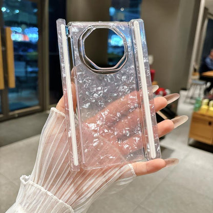 Shell Patterned Double Axis Folding Phone Case, For Huawei Mate X7, For Huawei Mate XT / XTs Ultimate