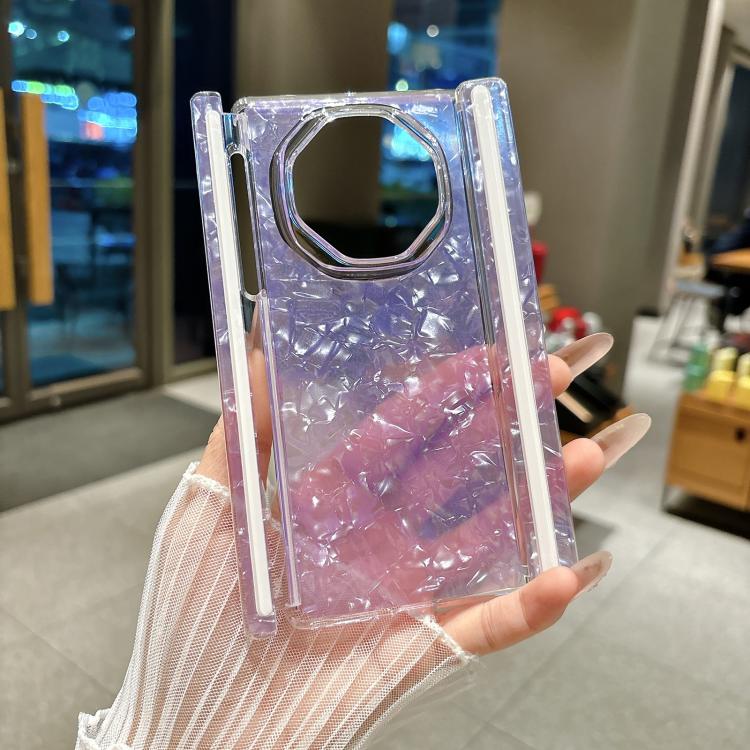 Shell Patterned Double Axis Folding Phone Case, For Huawei Mate X7, For Huawei Mate XT / XTs Ultimate