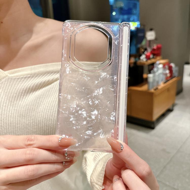 Shell Patterned Double Axis Folding Phone Case, For Huawei Mate X7, For Huawei Mate XT / XTs Ultimate