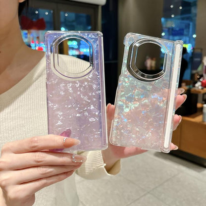 Shell Patterned Double Axis Folding Phone Case, For Huawei Mate X7, For Huawei Mate XT / XTs Ultimate