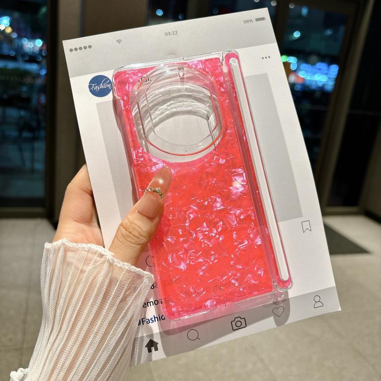 Shell Patterned Double Axis Folding Phone Case, For Huawei Mate X7, For Huawei Mate XT / XTs Ultimate
