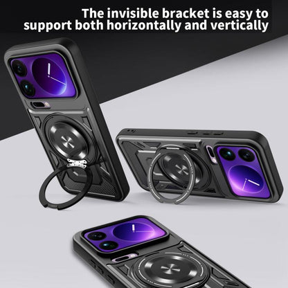 Armor MagSafe phone case showing rotating ring bracket for horizontal or vertical support.