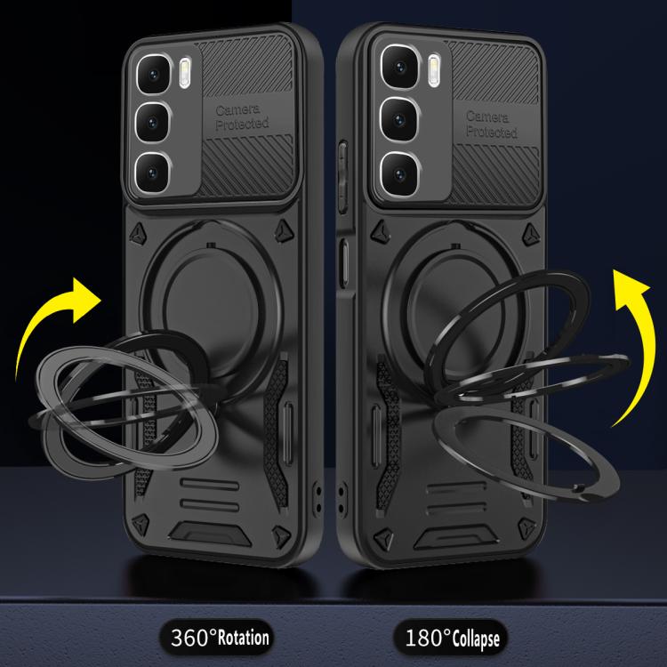 MagSafe TPU phone case with rotating ring holder, 360° rotation and 180° stand angles