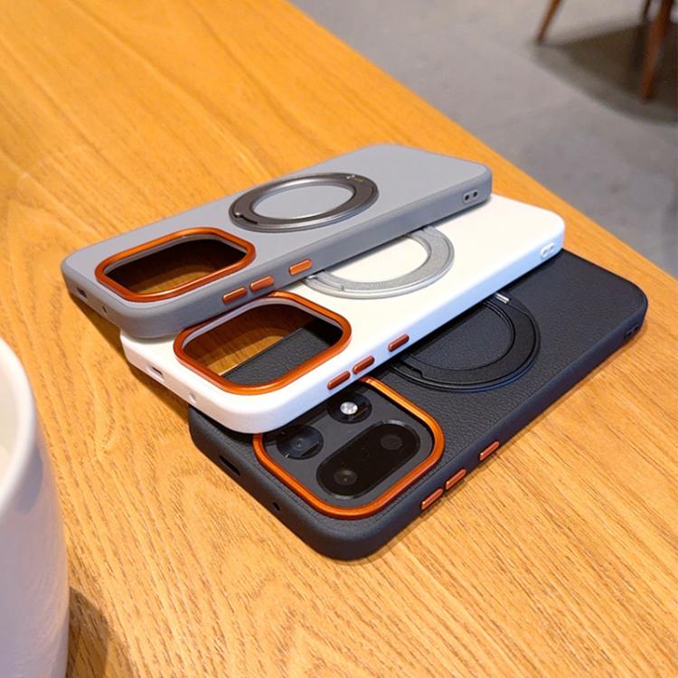 Armor Vegan Leather Magnetic Phone Case with Rotating Holder, For OnePlus 15