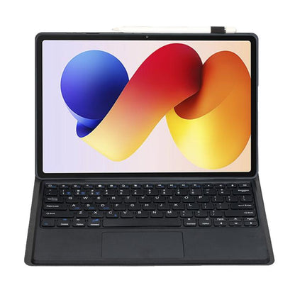 Detachable Bluetooth keyboard tablet case with tablet and dark keyboard with trackpad
