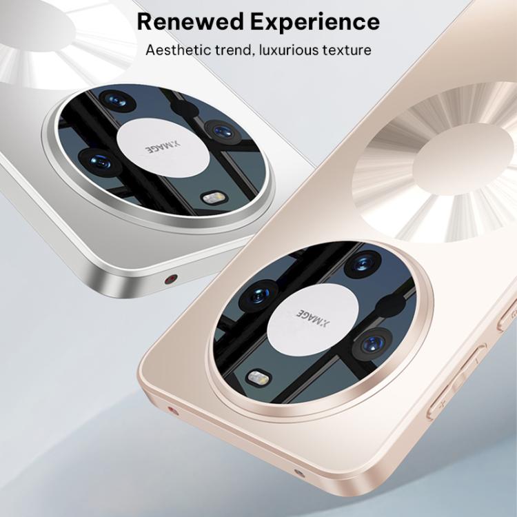 Silver and gold magnetic phone cases with dual ring camera window and fan disc detail