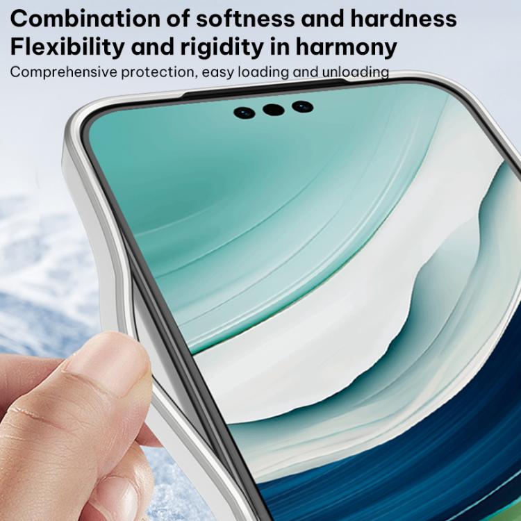 Clear-edge protective phone case with raised bezel around the camera opening