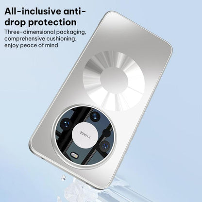 White magnetic phone case with dual ring camera window and anti-drop protective design