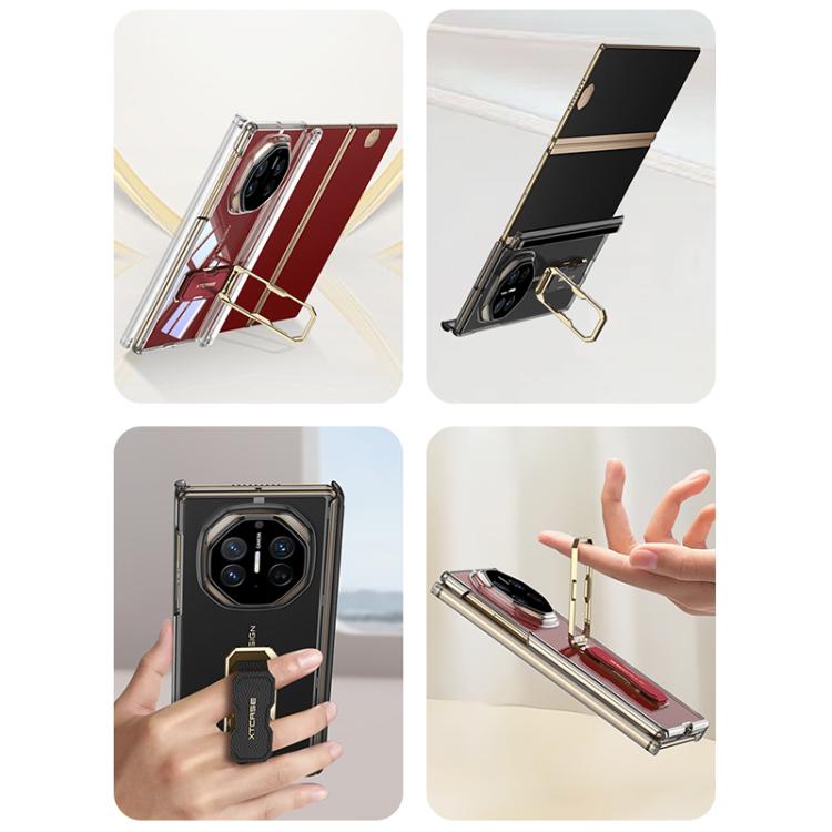 Phone case bundle with clear protection and magnetic rotating wristband holder