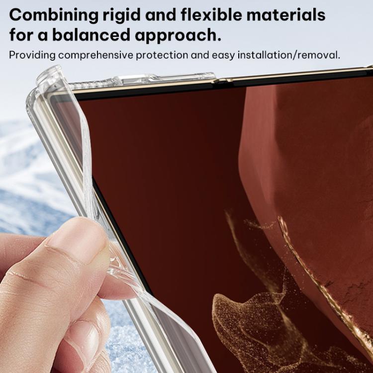 Transparent phone case with protective corners and flexible clear cover