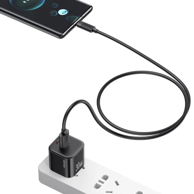 USAMS SJ777 U94 USB to Type-C 3A Fast Charging Data Cable, USB to Type-C