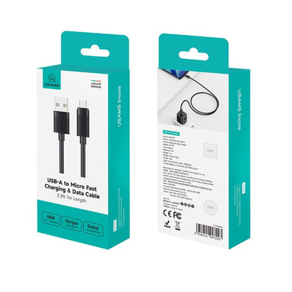 USAMS SJ779 U94 USB to Micro 2A Fast Charging Data Cable, USB to Micro